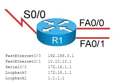 Refer to the exhibit. The IP addresses learning aid shows the IP addresses that have been configured on OSPF router R1. The 