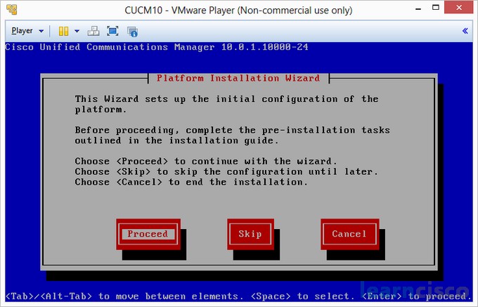 Installing CUCM 10 - Platform Installation Wizard